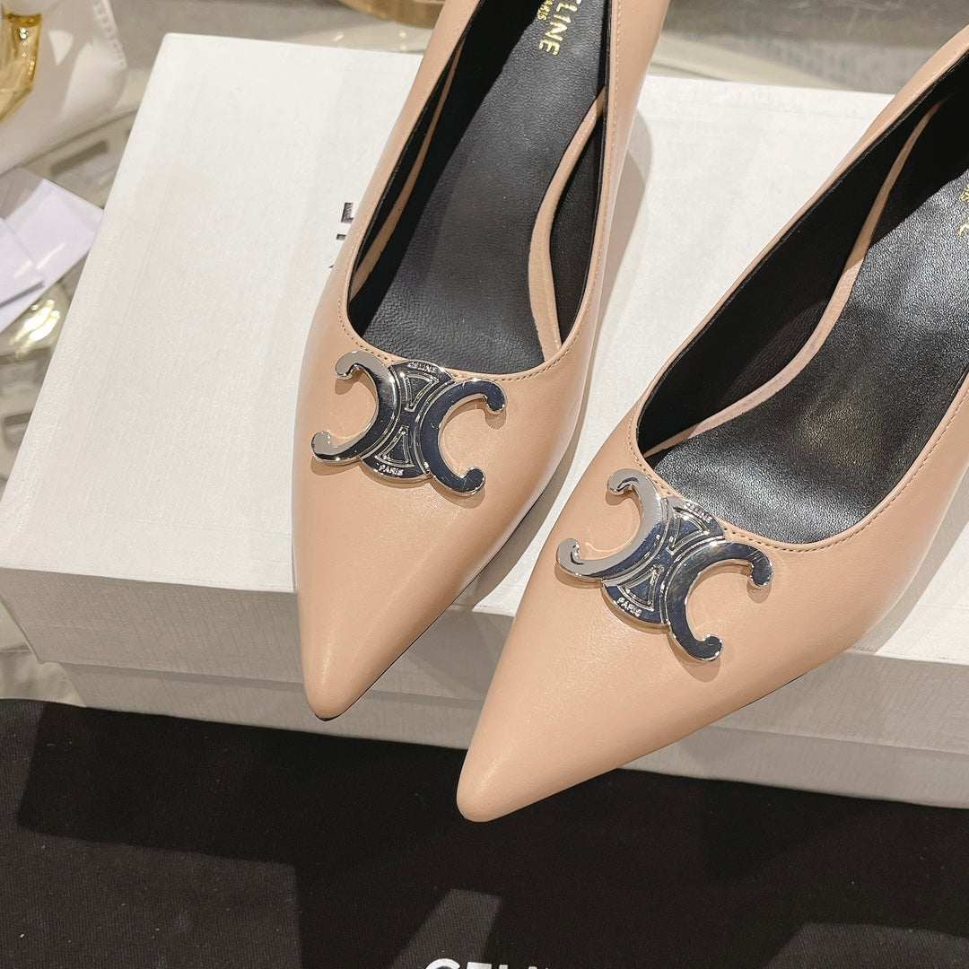 HIGH-HEELS 5 CM IN MACAROON TAN CALFSKIN - 34