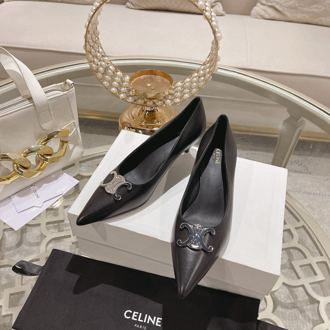 HIGH-HEELS 5 CM IN BLACK CALFSKIN - 34