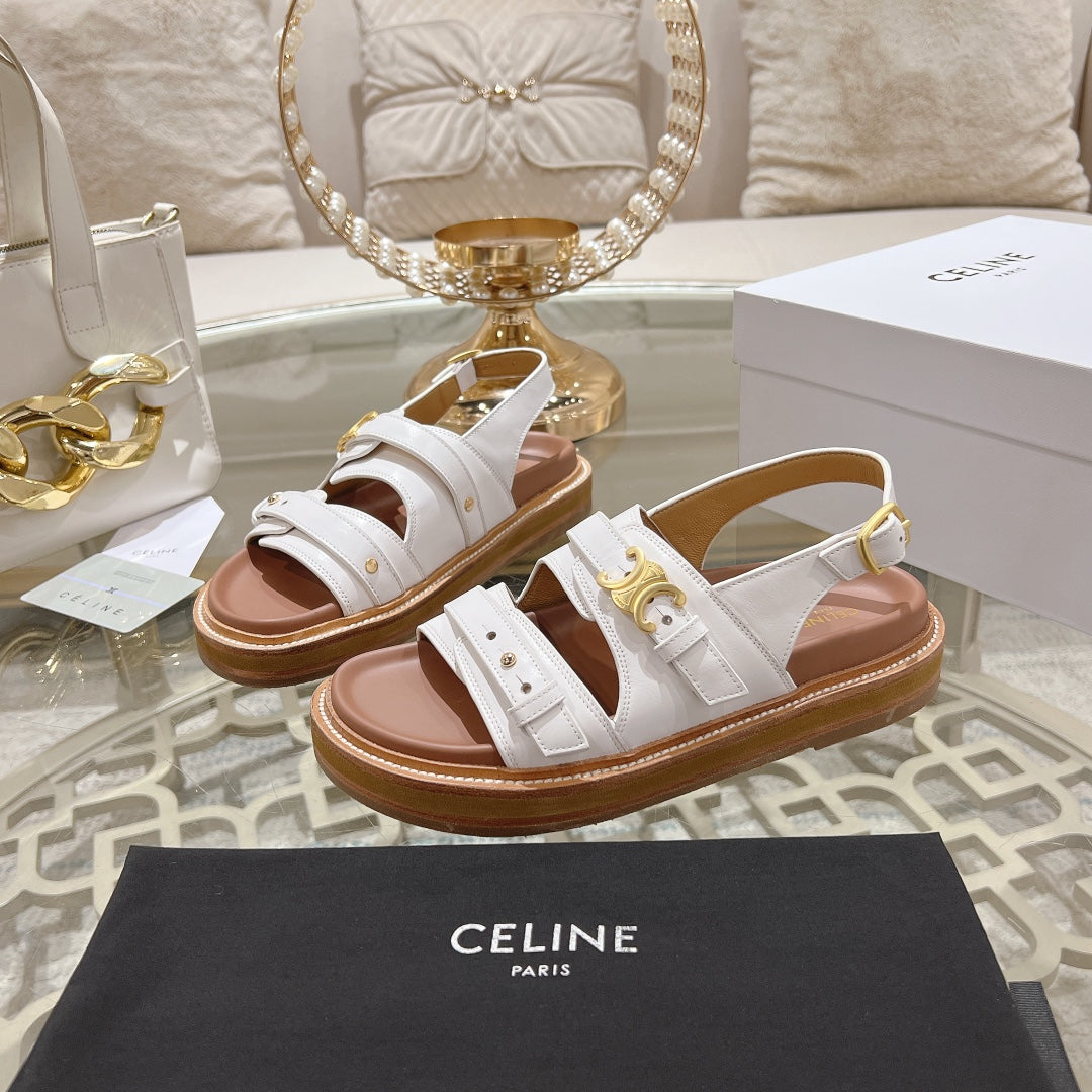 TIPPI TRIOMPHE SANDAL IN WHITE CALFSKIN - 35