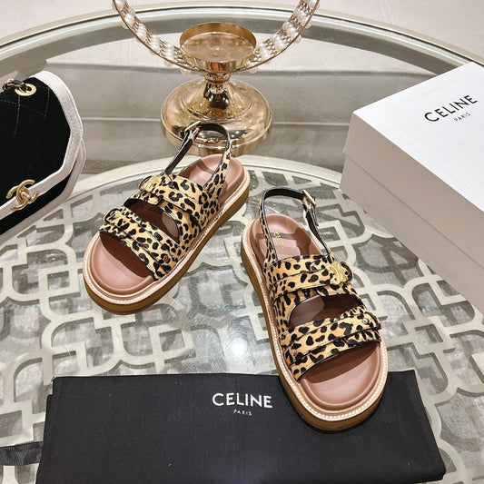 TIPPI TRIOMPHE SANDAL IN LEOPARD PRINTED HAIRY CALFSKIN - 35