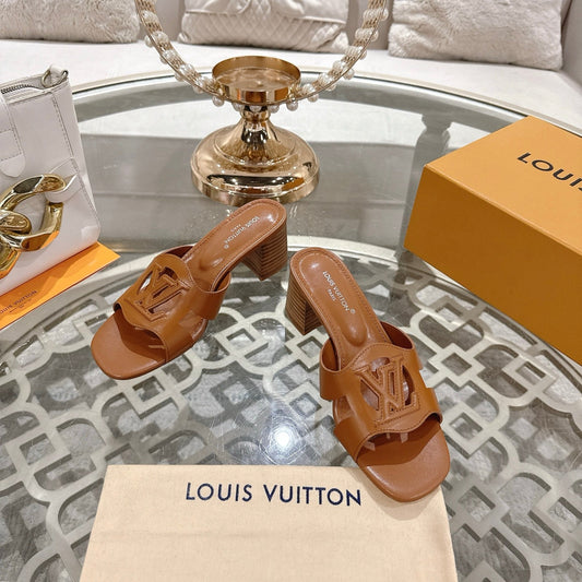 ISOLA HIGH 55 MM MULE IN BRONZE BROWN CALFSKIN - 35