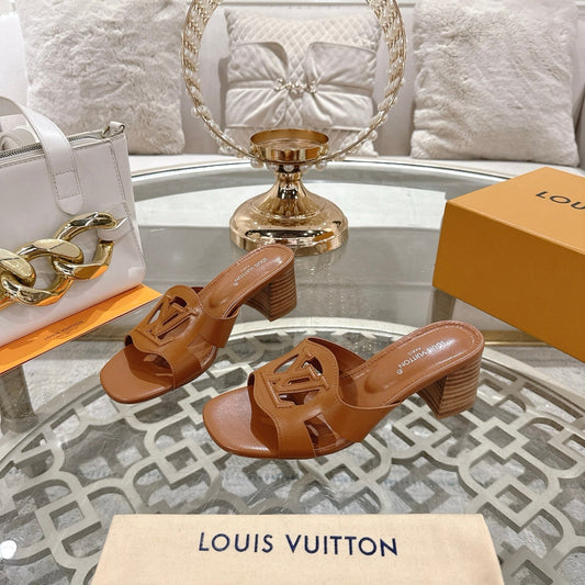 ISOLA HIGH 55 MM MULE IN BRONZE BROWN CALFSKIN - 35