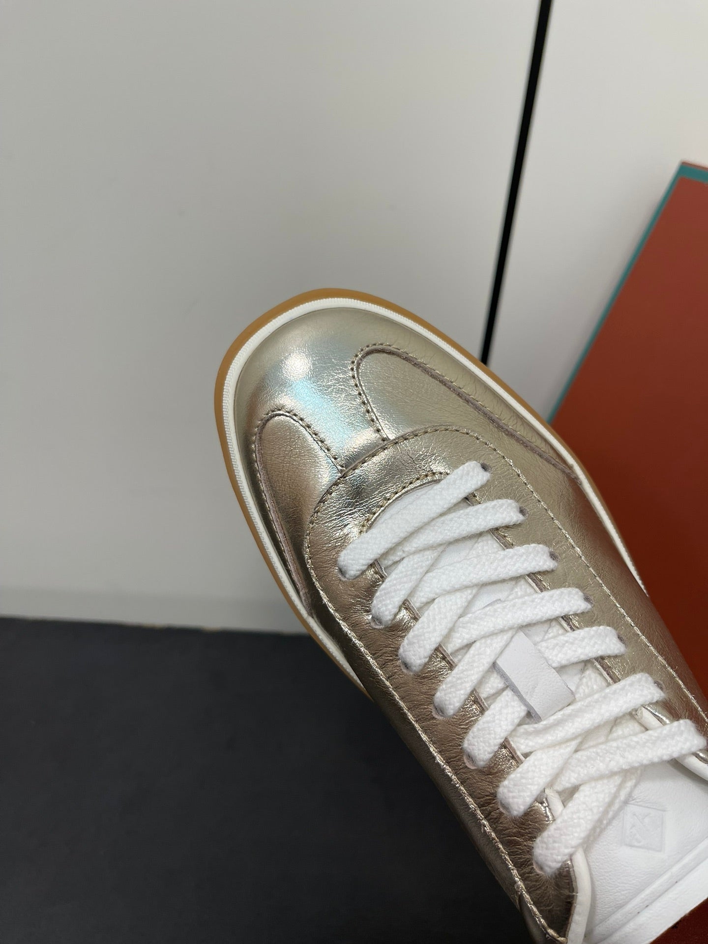 LP TENNIS WALK SNEAKERS LIGHT GOLD CALFSKIN - 35