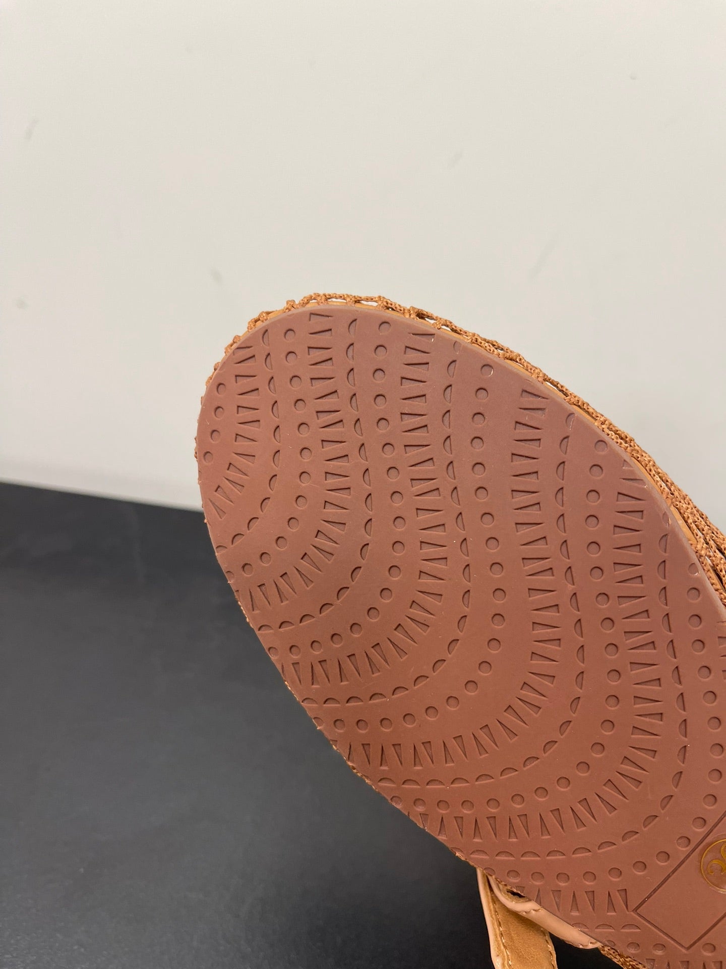 ALAIA BALLET FLATS IN COPPER BROWN MESH FISHNET - 35