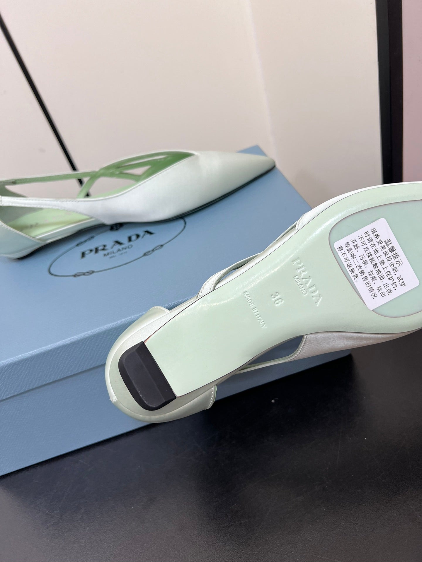 CUT-OUT BALLERINAS IN CHETWODE GREEN SATIN - 35