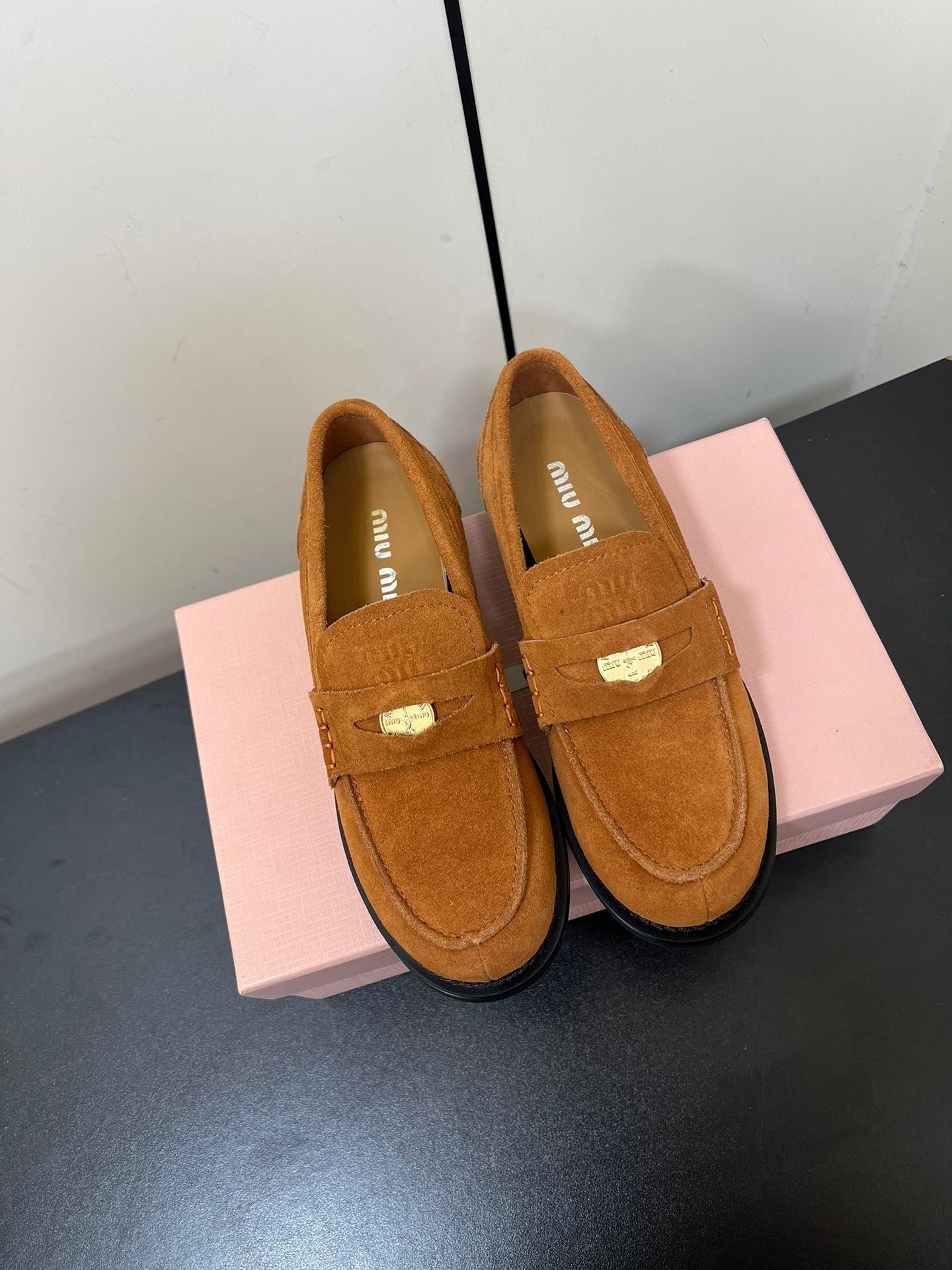 PENNY LOAFERS IN BRONZE BROWN SUEDE - 35