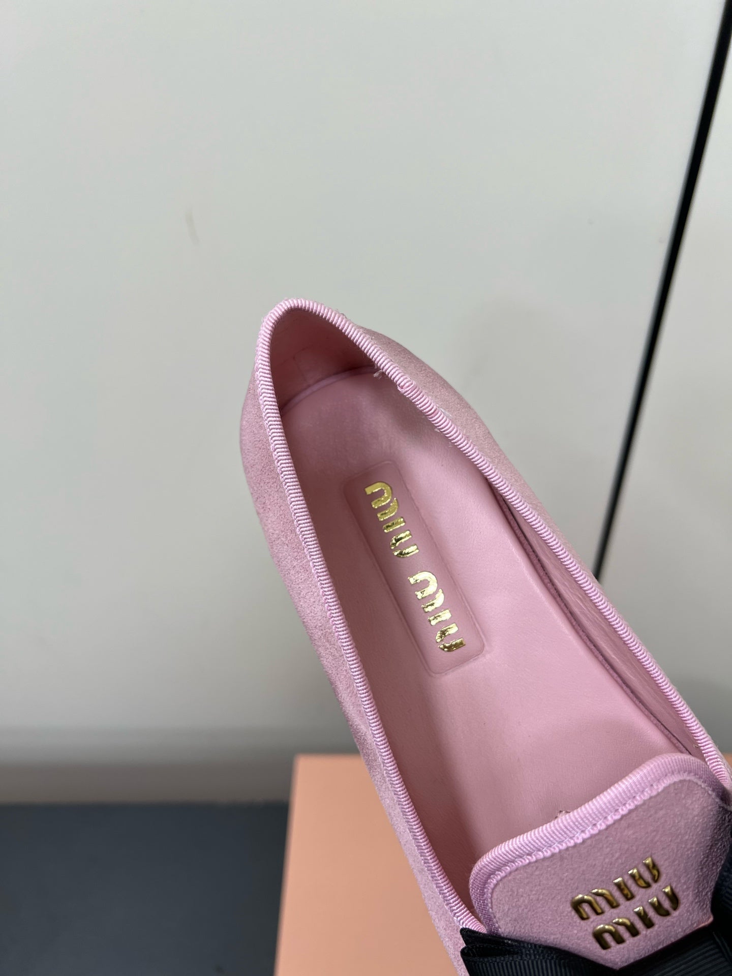 LOAFERS WITH BOW IN PINK SUEDE - 35
