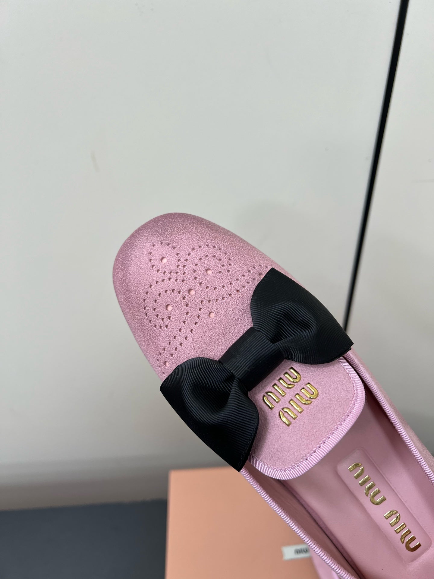 LOAFERS WITH BOW IN PINK SUEDE - 35