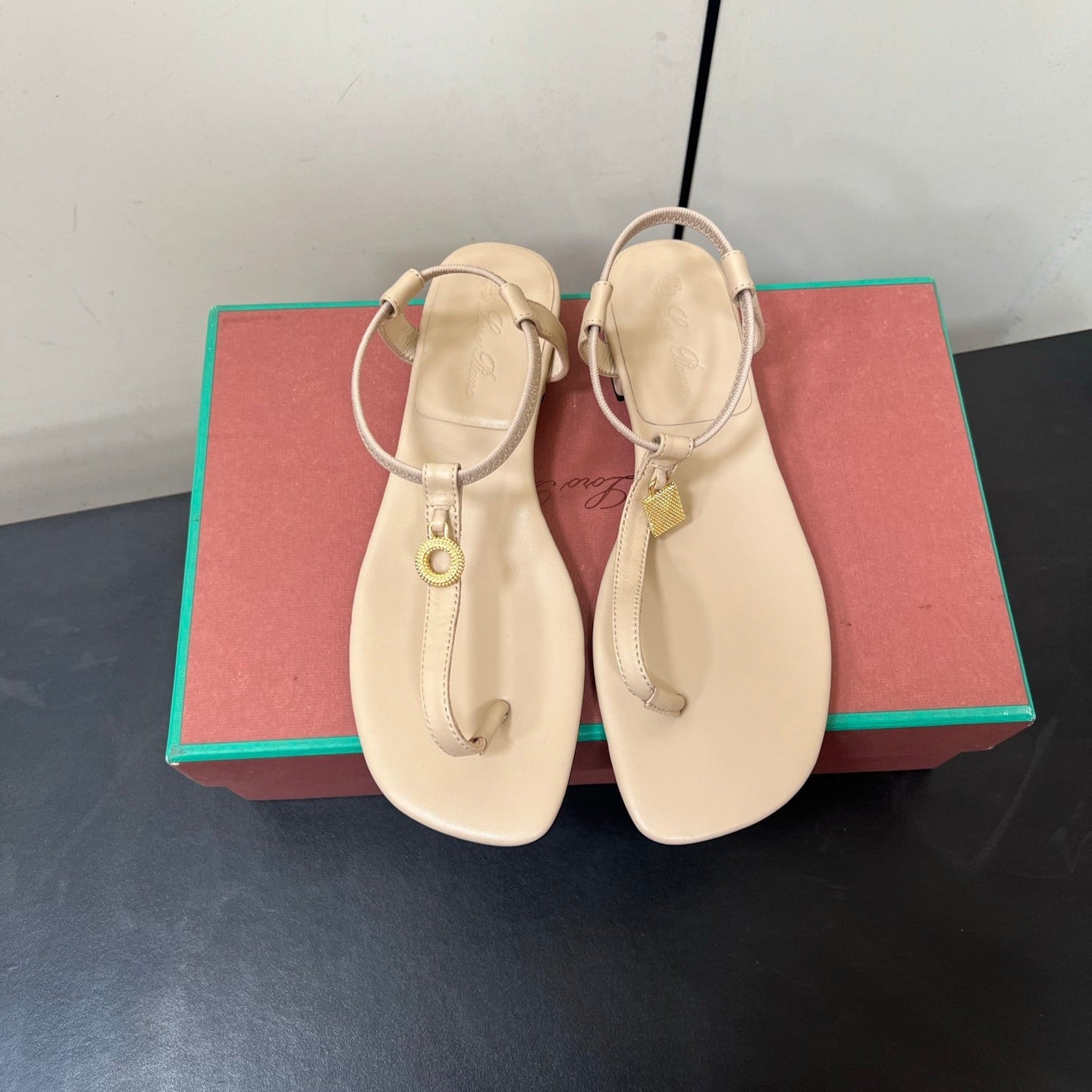 LP MINDIL SANDAL IN BEIGE LAMBSKIN - 35