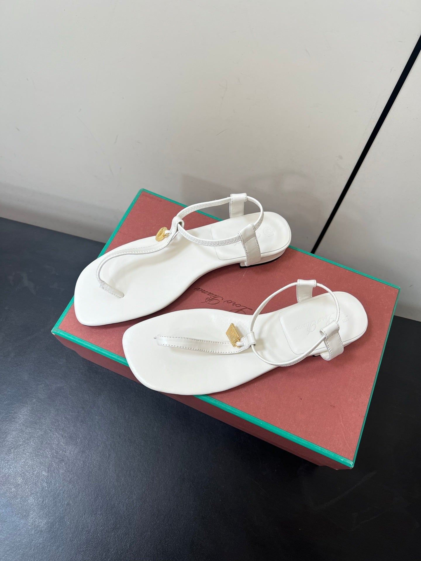LP MINDIL SANDAL IN WHITE LAMBSKIN - 35