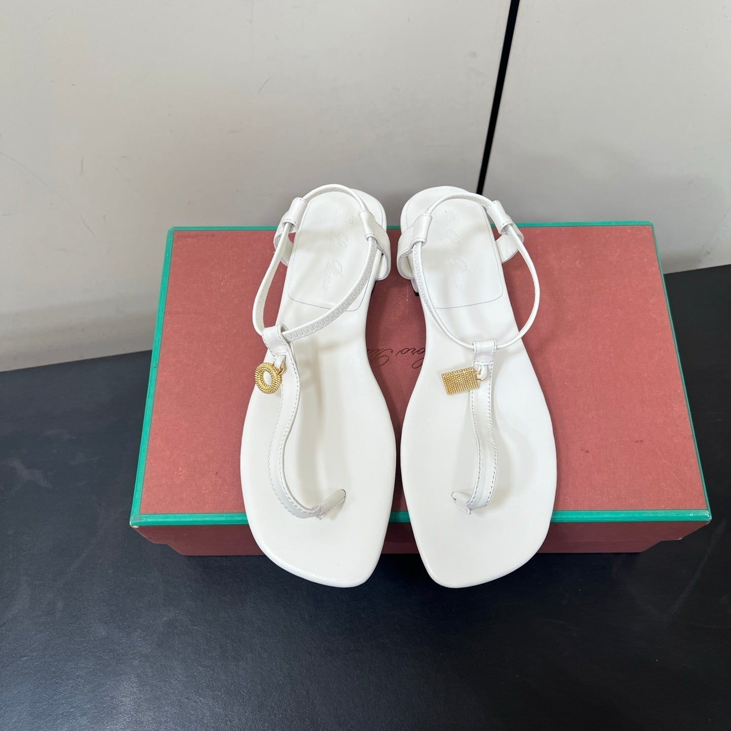 LP MINDIL SANDAL IN WHITE LAMBSKIN - 35
