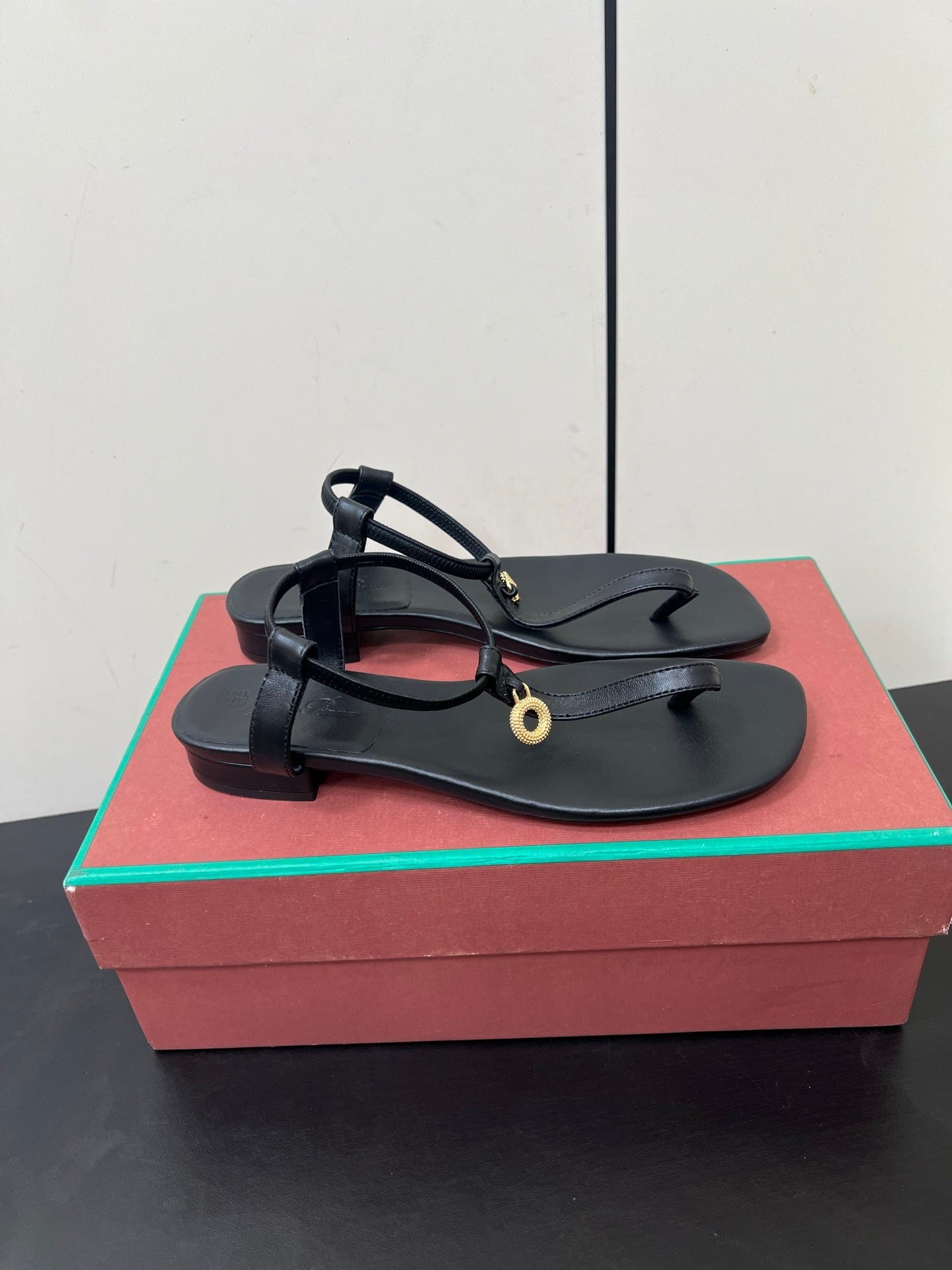 LP MINDIL SANDAL IN BLACK LAMBSKIN - 35