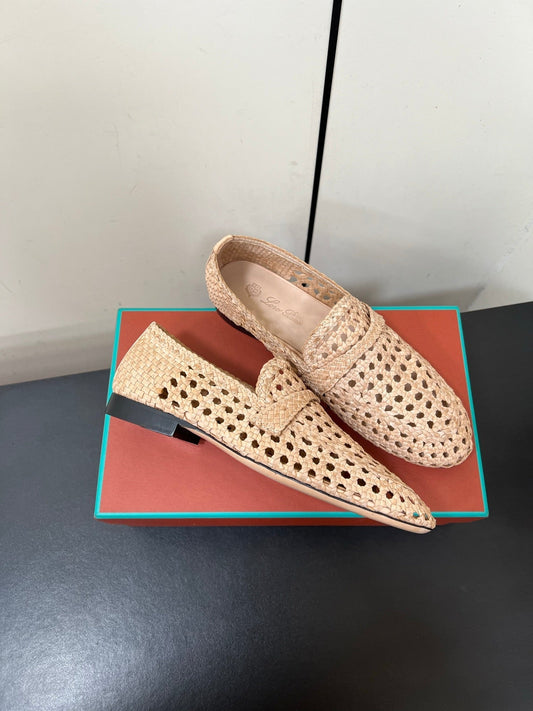 LP LOAFERS 25S IN BEIGE LAMBSKIN - 35