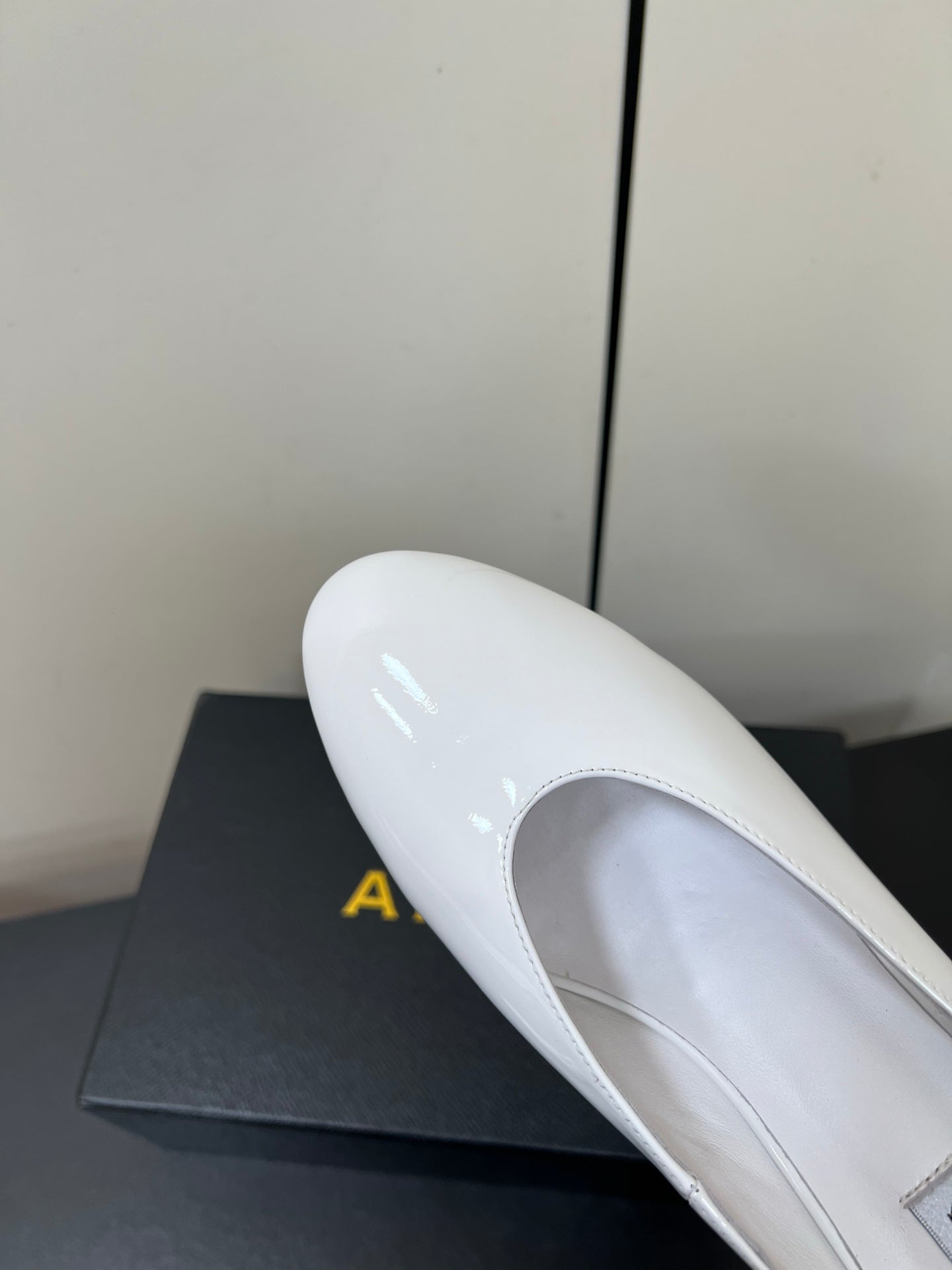 ALAIA WEDGE MULES 25S IN CREAM WHITE LAMBSKIN - 35
