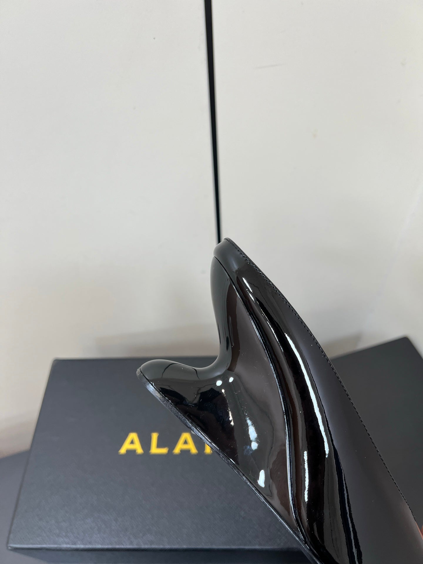 ALAIA WEDGE MULES 25S IN BLACK LAMBSKIN - 35