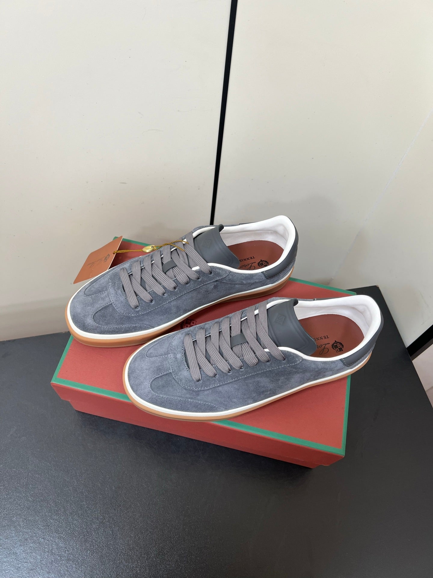 LP 25S TENNIS WALK SNEAKERS IN BLUE GRAY SUEDE - 35