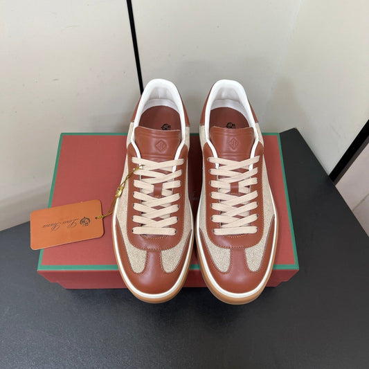 LP 25S TENNIS WALK SNEAKERS IN CHESTNUT CALFSKIN - 35