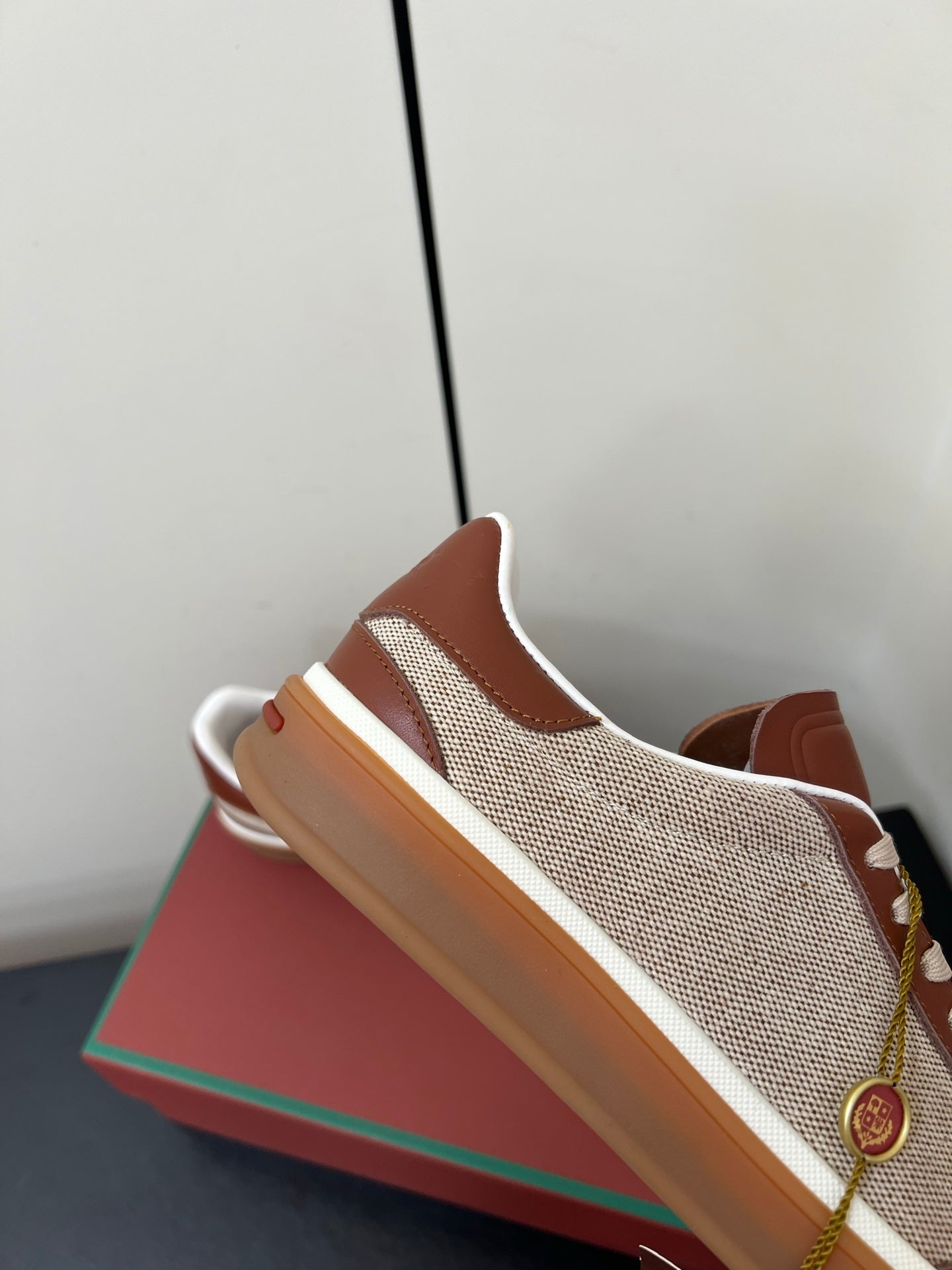 LP 25S TENNIS WALK SNEAKERS IN CHESTNUT CALFSKIN - 35