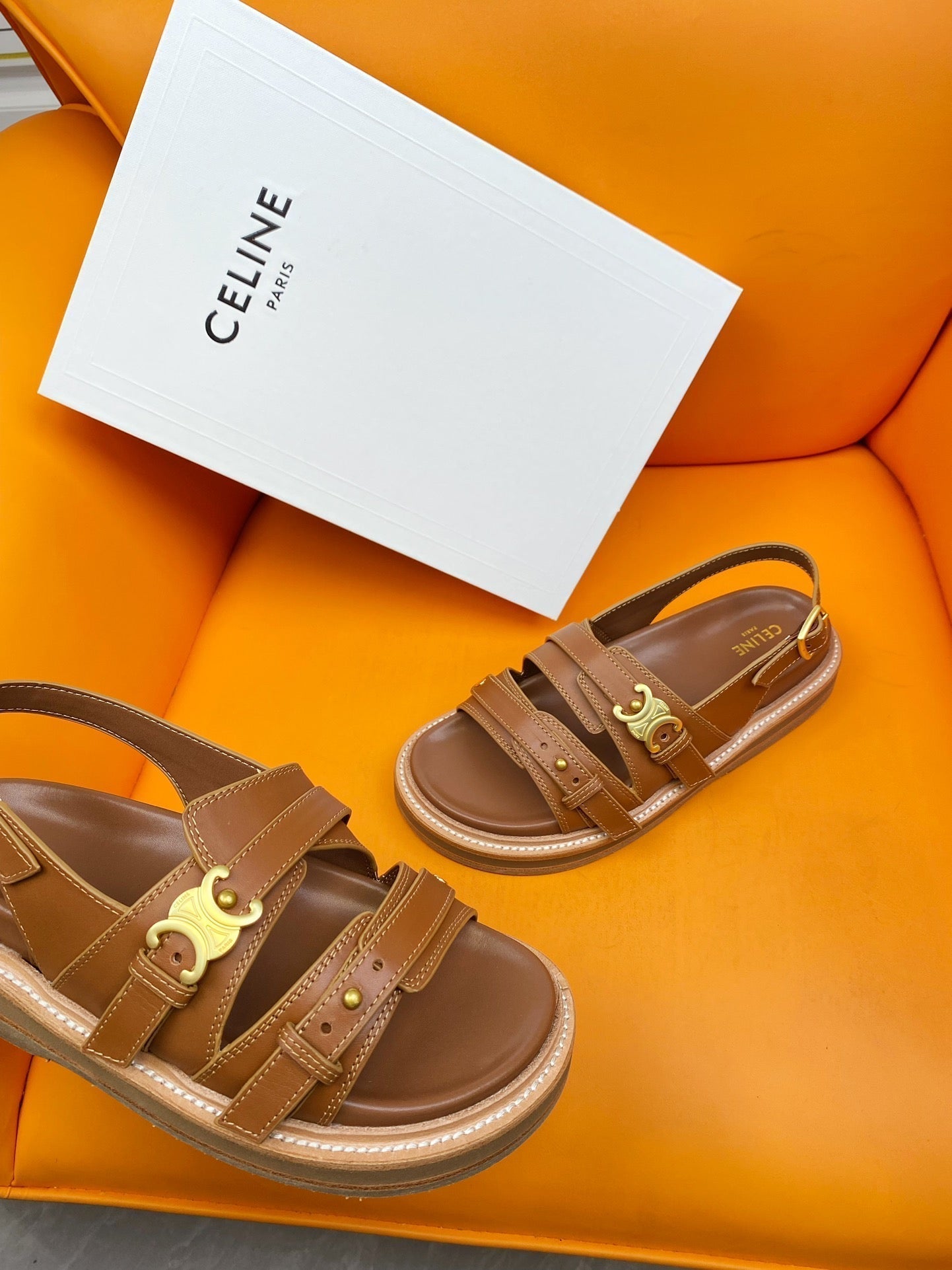 TIPPI TRIOMPHE SANDAL IN CALFSKIN TAN - 35
