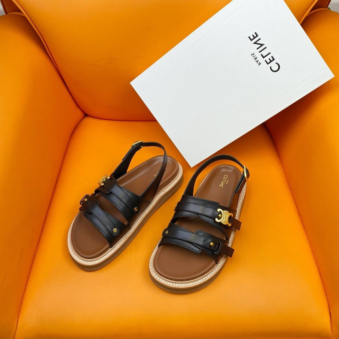 TIPPI TRIOMPHE SANDAL IN CALFSKIN BLACK - 35