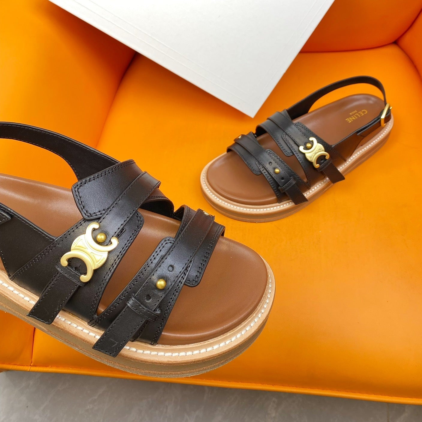 TIPPI TRIOMPHE SANDAL IN CALFSKIN BLACK - 35