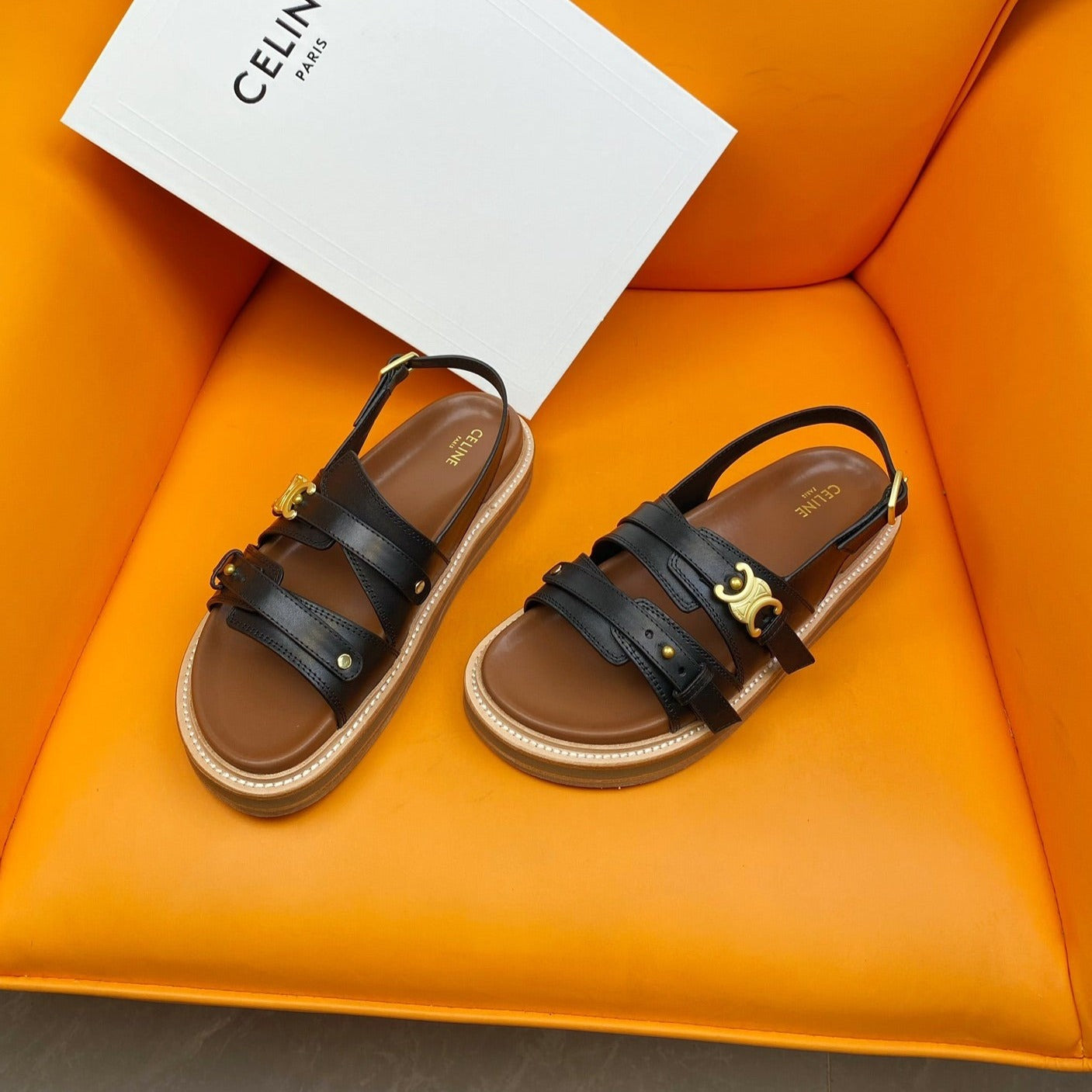 TIPPI TRIOMPHE SANDAL IN CALFSKIN BLACK - 35