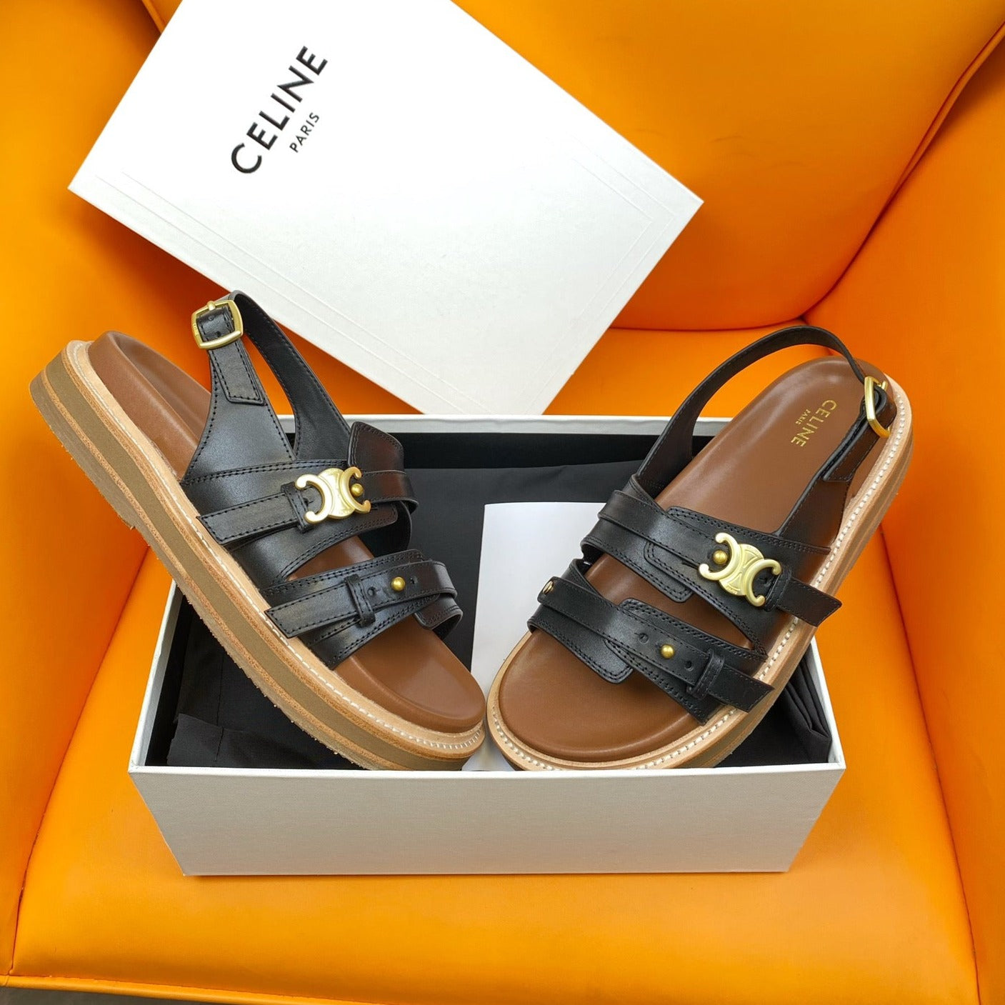 TIPPI TRIOMPHE SANDAL IN CALFSKIN BLACK - 35