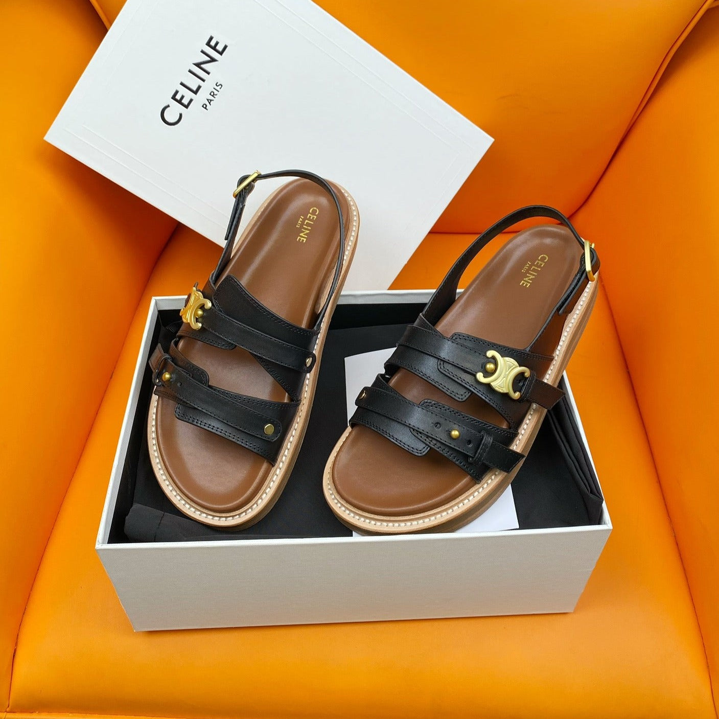 TIPPI TRIOMPHE SANDAL IN CALFSKIN BLACK - 35