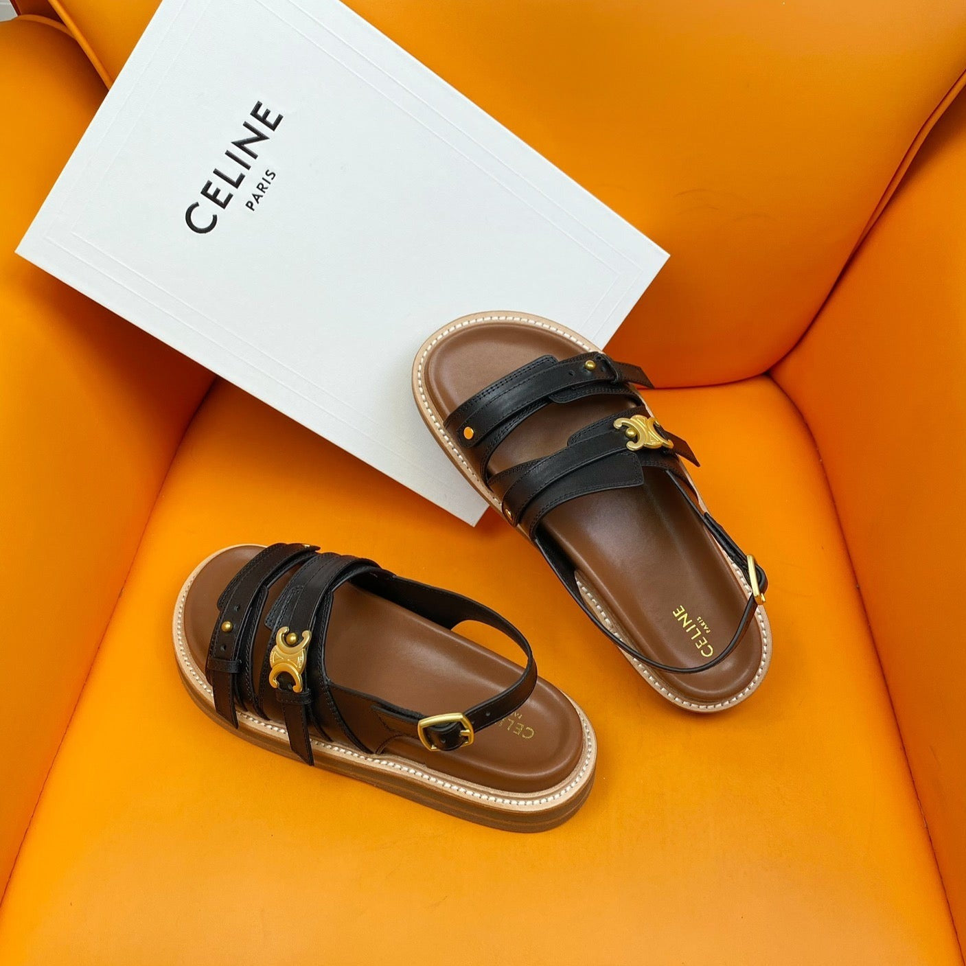 TIPPI TRIOMPHE SANDAL IN CALFSKIN BLACK - 35