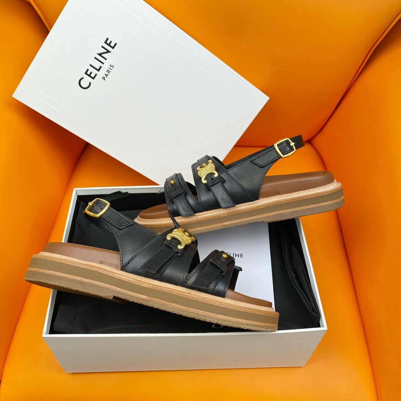 TIPPI TRIOMPHE SANDAL IN CALFSKIN BLACK - 35