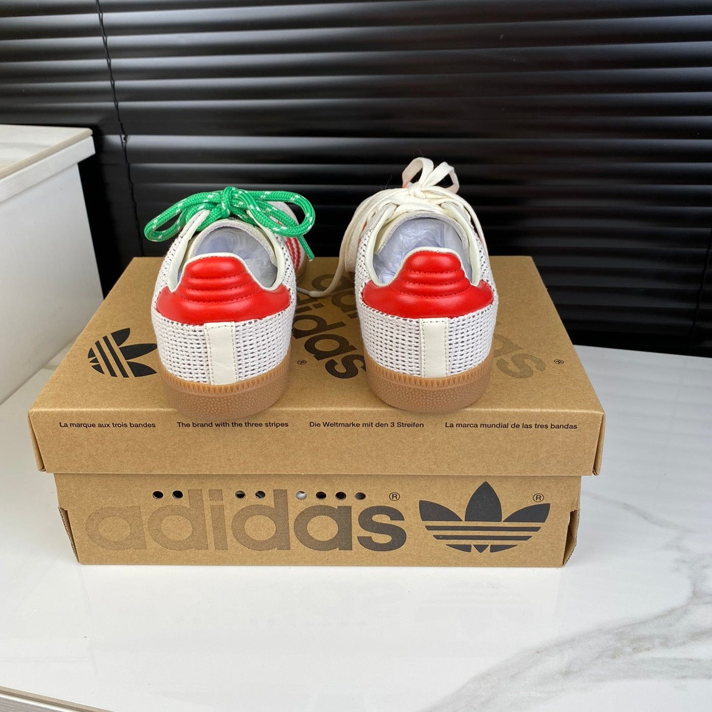 Light Gray Sneakers Adidas Samba Sneakers Cowhide - 35