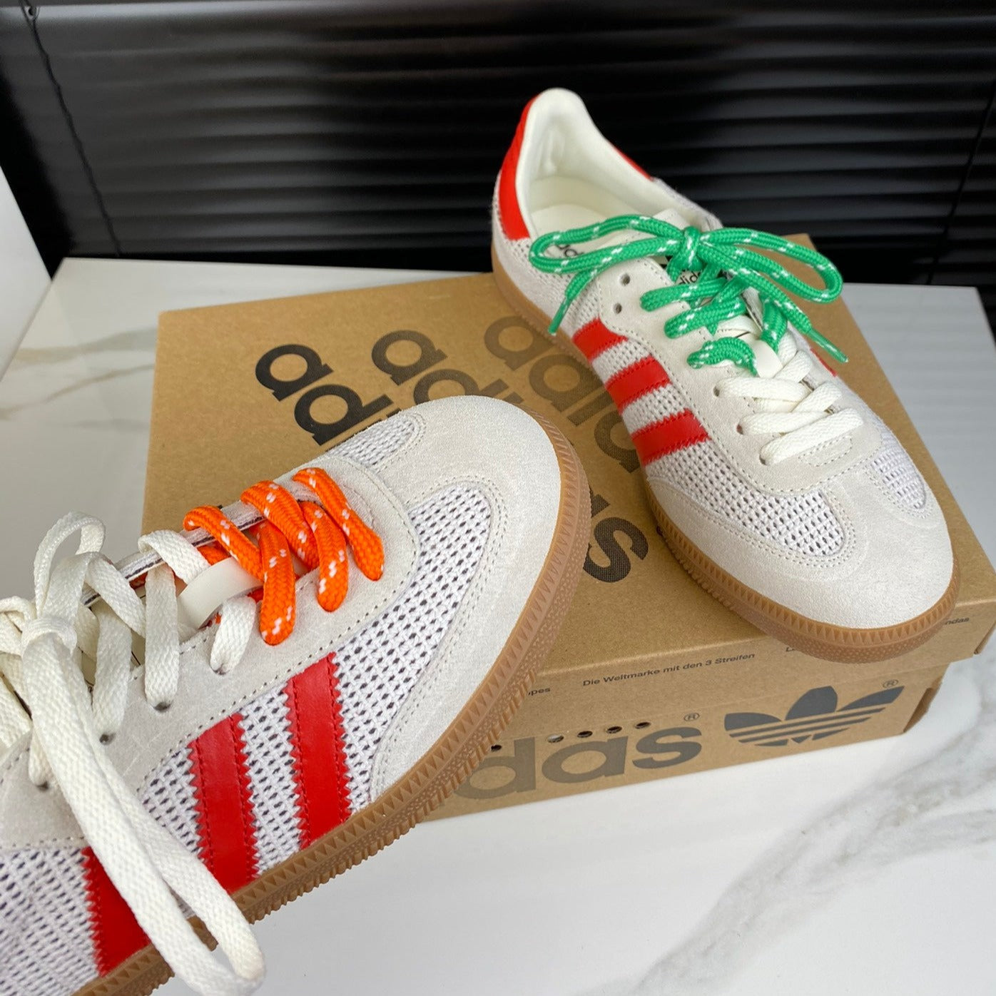 Light Gray Sneakers Adidas Samba Sneakers Cowhide - 35