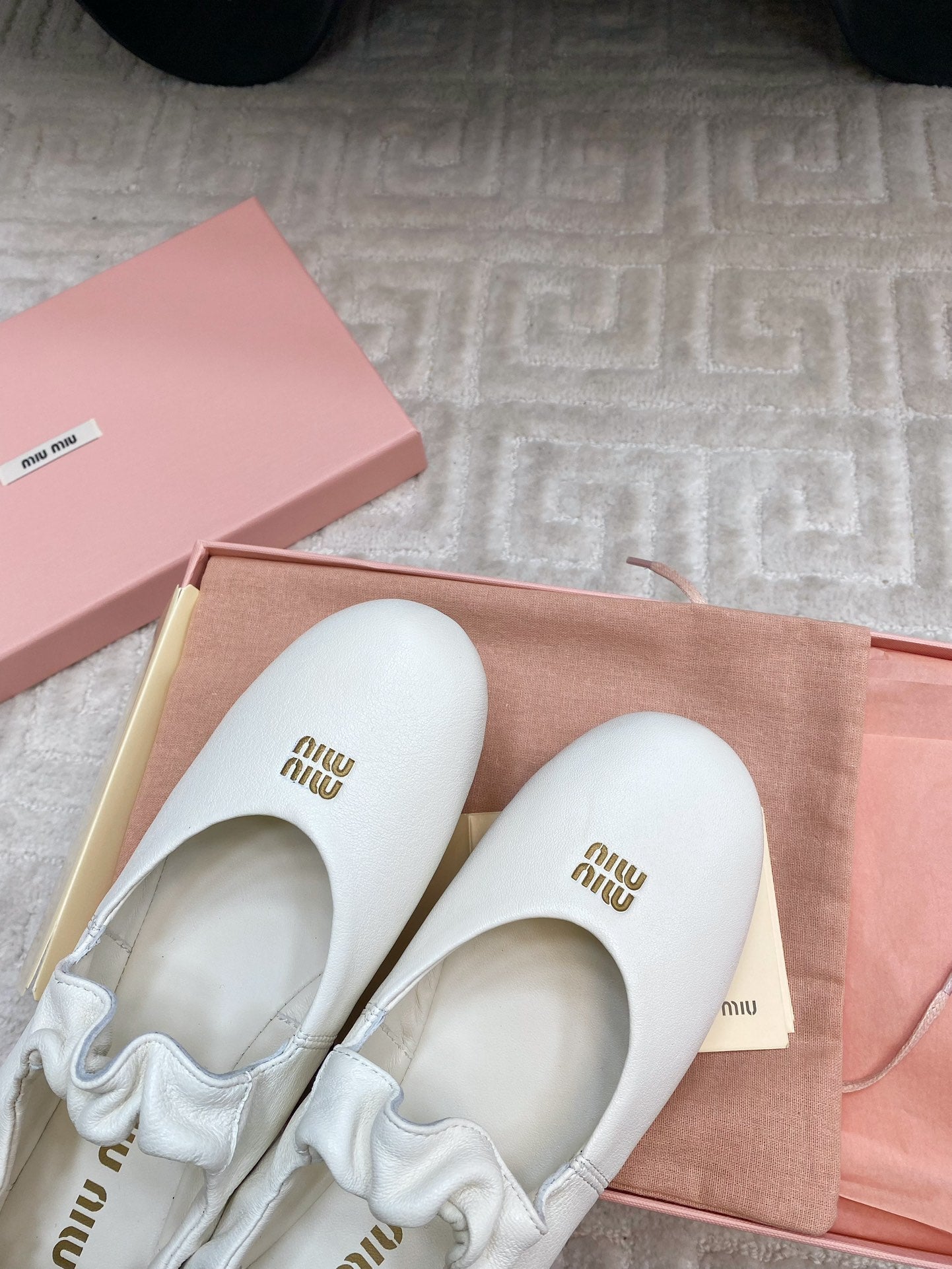 MARY JANE FLATS IN WHITE SMOOTH LAMBSKIN - 35