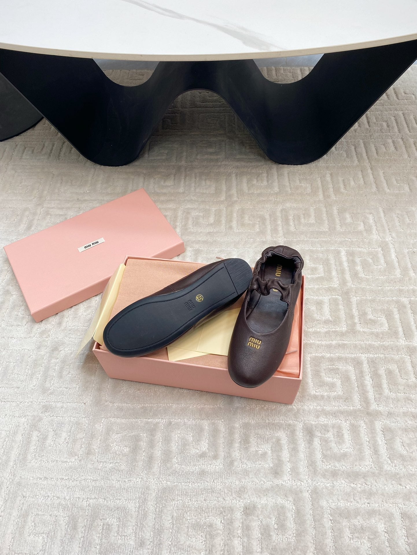 MARY JANE FLATS IN ESPRESSO SMOOTH LAMBSKIN - 35