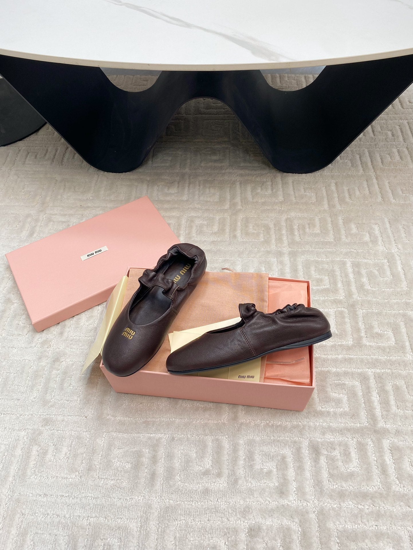 MARY JANE FLATS IN ESPRESSO SMOOTH LAMBSKIN - 35