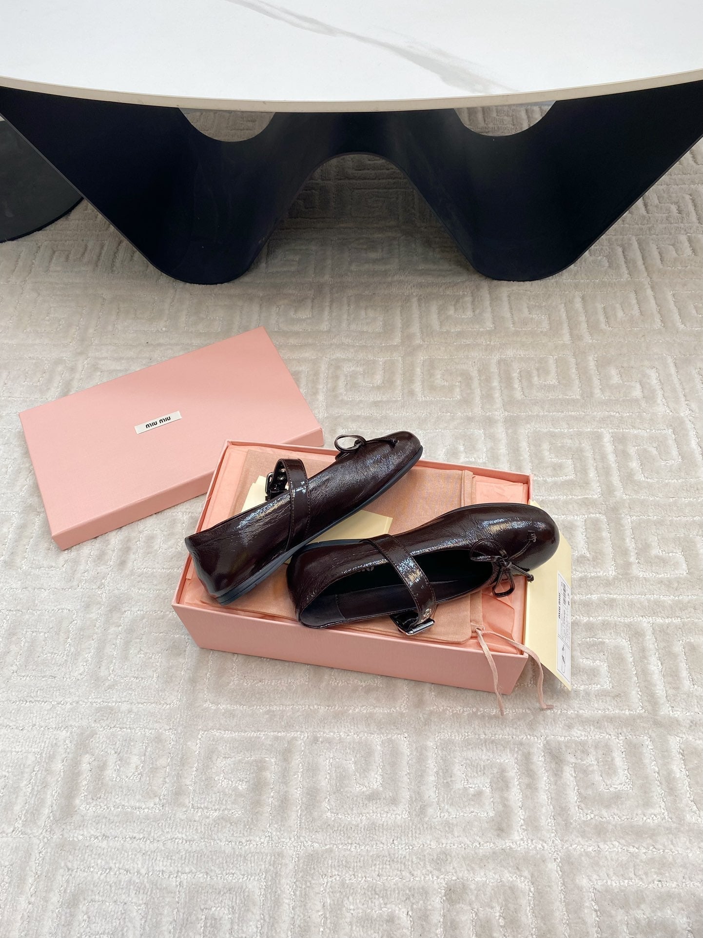BOW MARY JANE FLAT IN ESPRESSO NAPLAK LAMBSKIN - 35