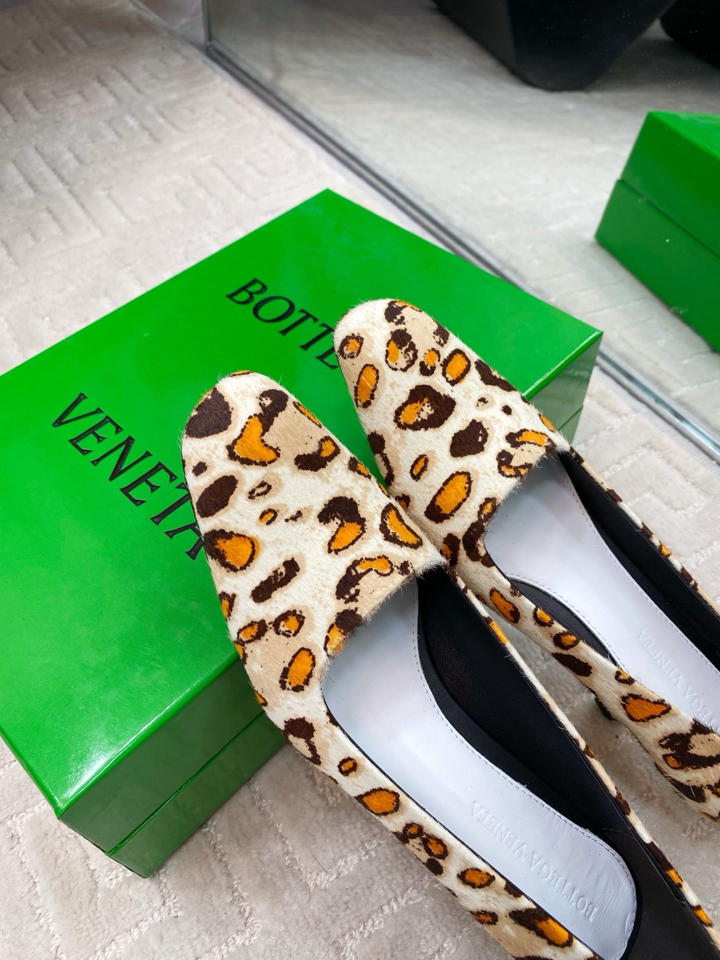 BOOGIE JAGUAR-PRINTED CALF HAIR PUMPS 45 MM LEOPARD PATTERN - 35