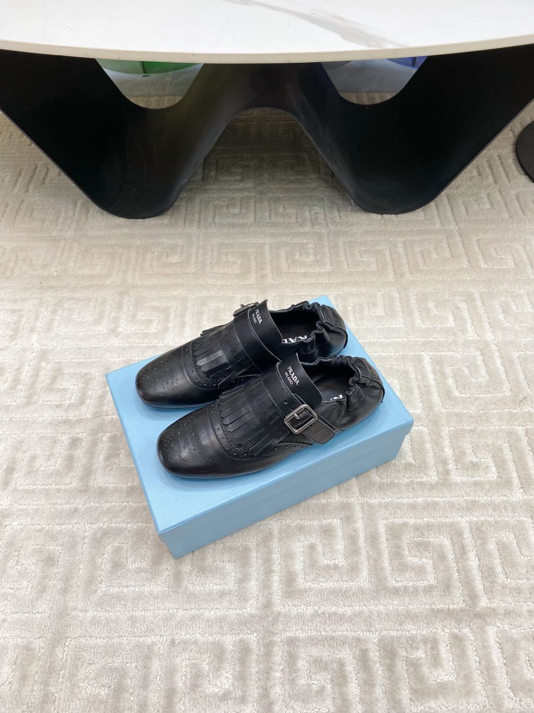 TASSEL LOAFERS IN BLACK LAMBSKIN - 35