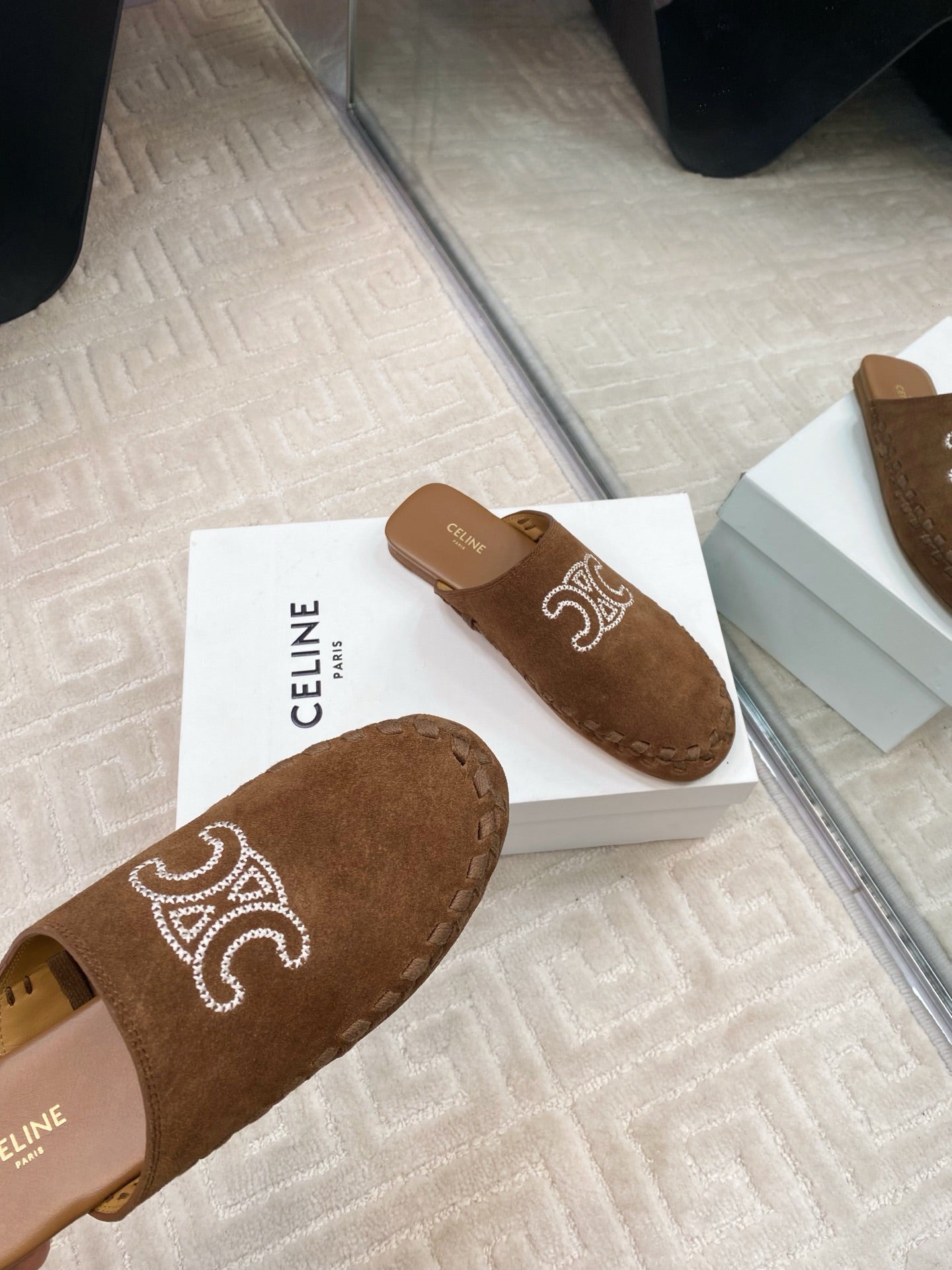 MARLOU MULE IN PEANUT BROWN SUEDE - 35