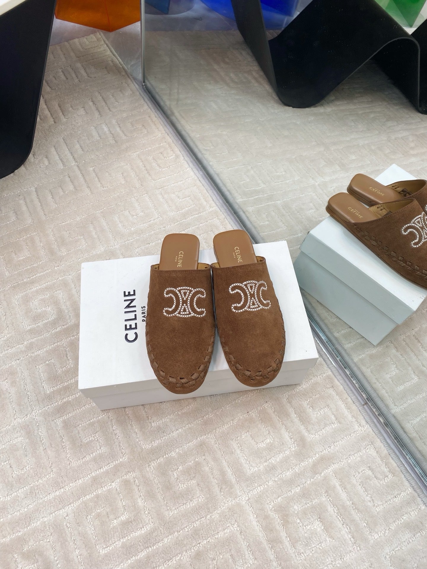 MARLOU MULE IN PEANUT BROWN SUEDE - 35