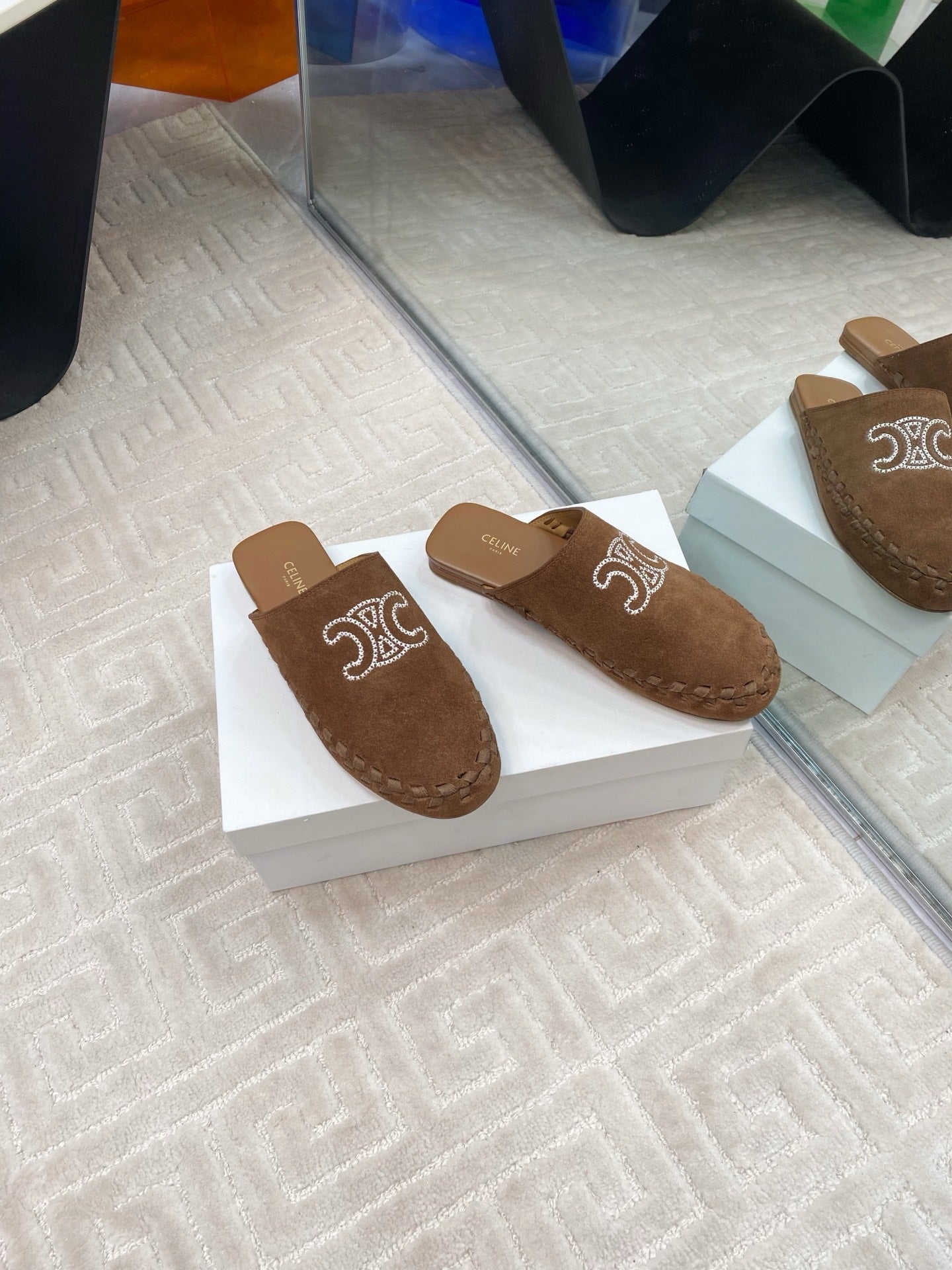 MARLOU MULE IN PEANUT BROWN SUEDE - 35