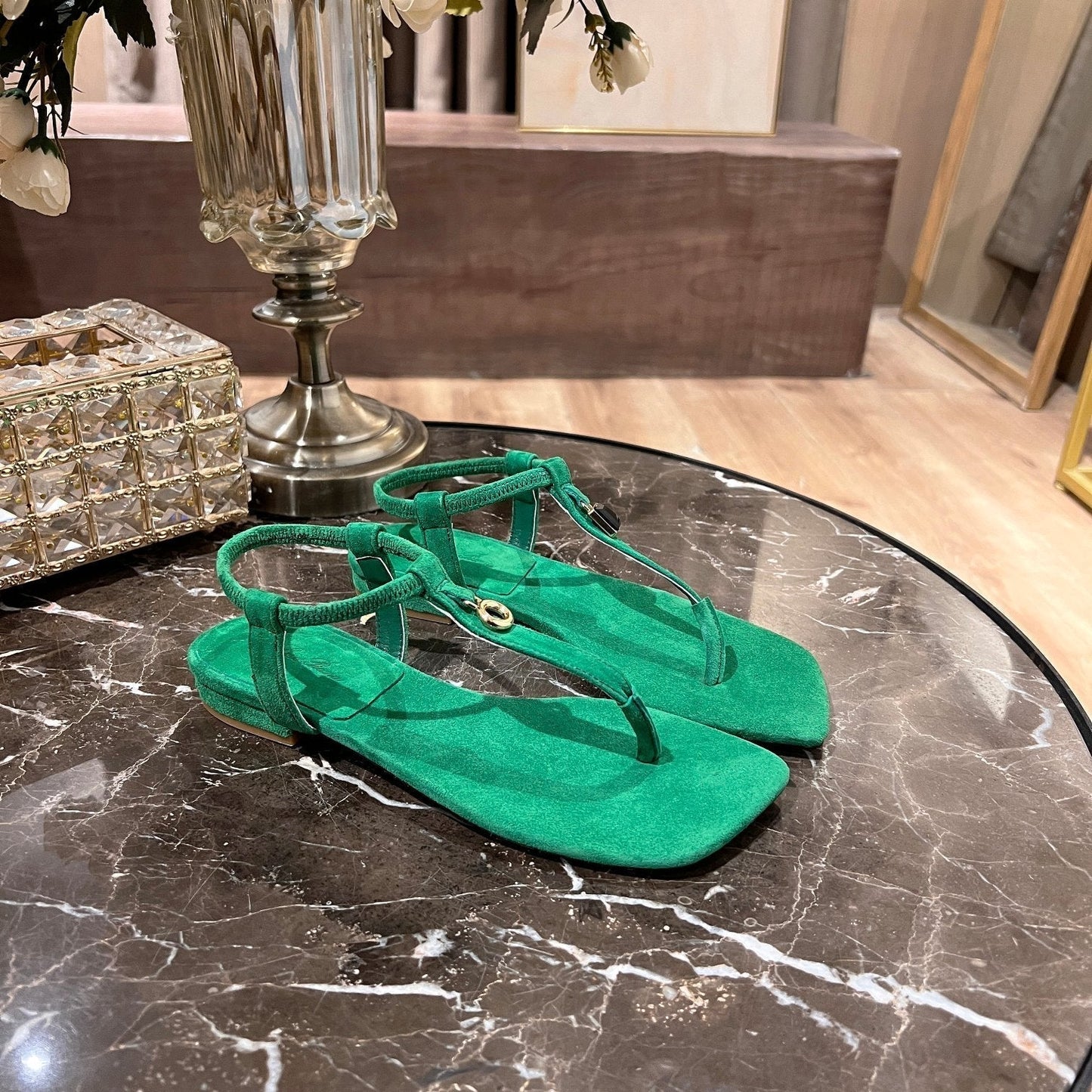 LP MINDIL SANDAL CASTLETON GREEN SUEDE - 35
