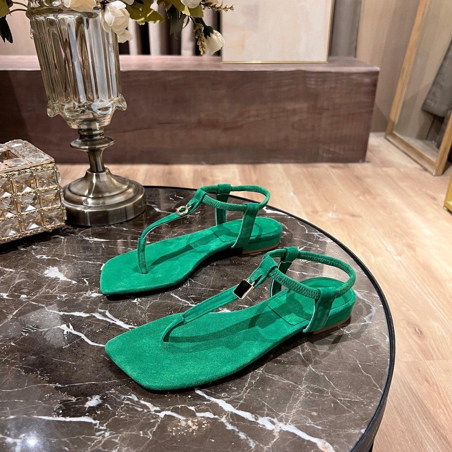 LP MINDIL SANDAL CASTLETON GREEN SUEDE - 35