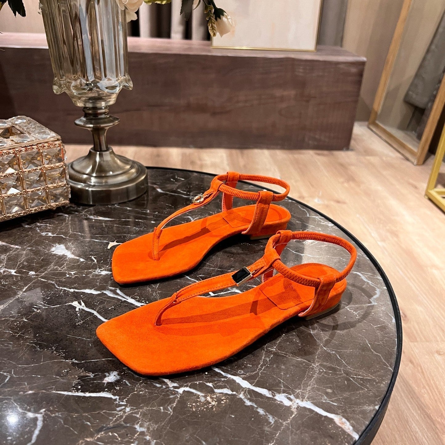 LP MINDIL SANDAL ORANGE SUEDE - 35