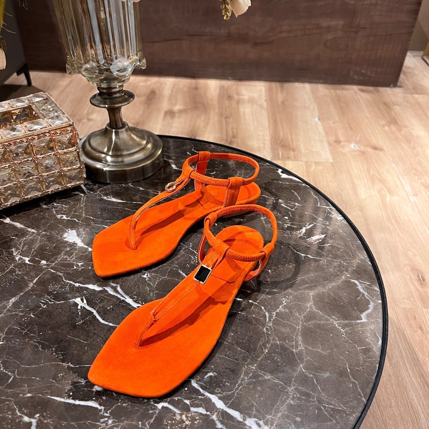 LP MINDIL SANDAL ORANGE SUEDE - 35