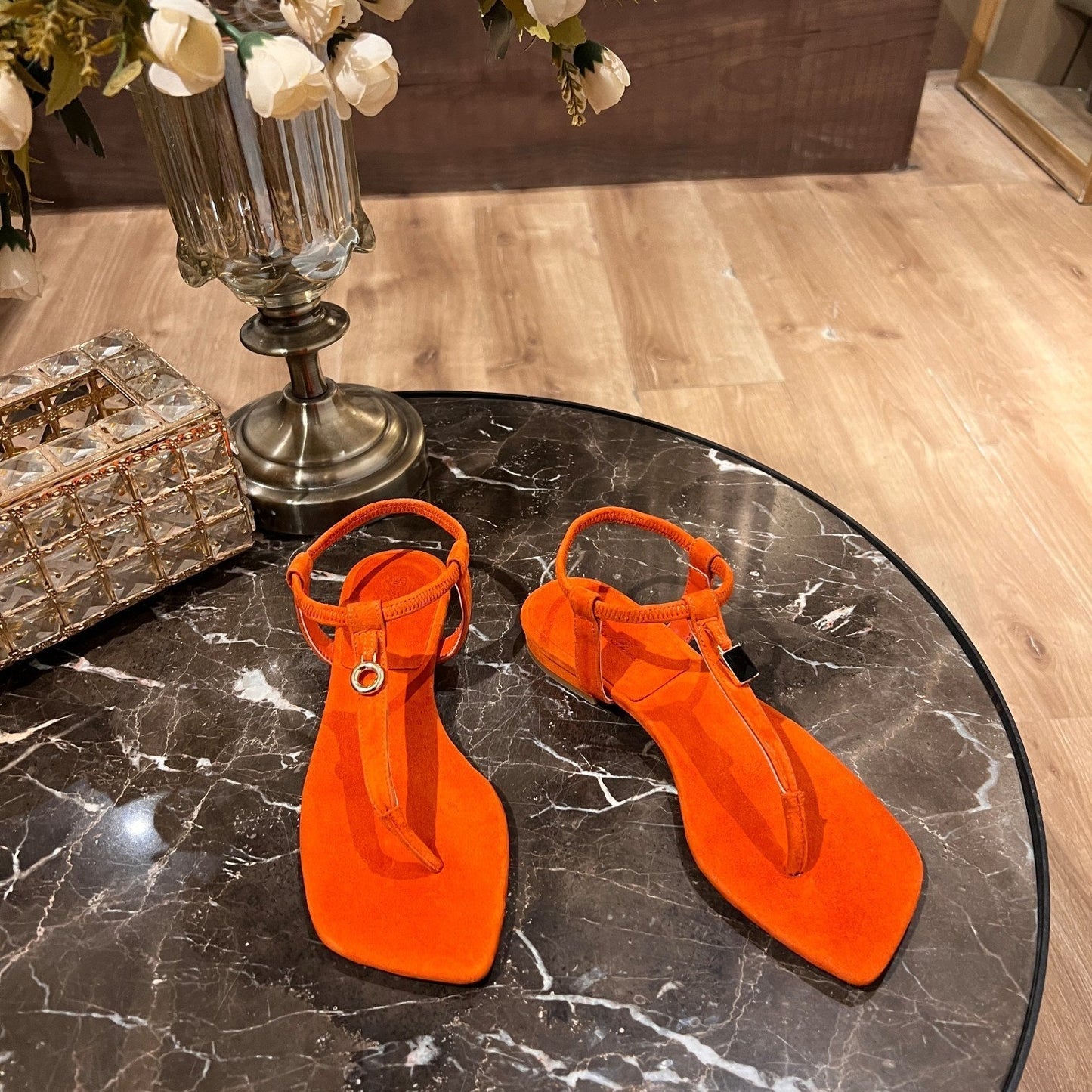 LP MINDIL SANDAL ORANGE SUEDE - 35