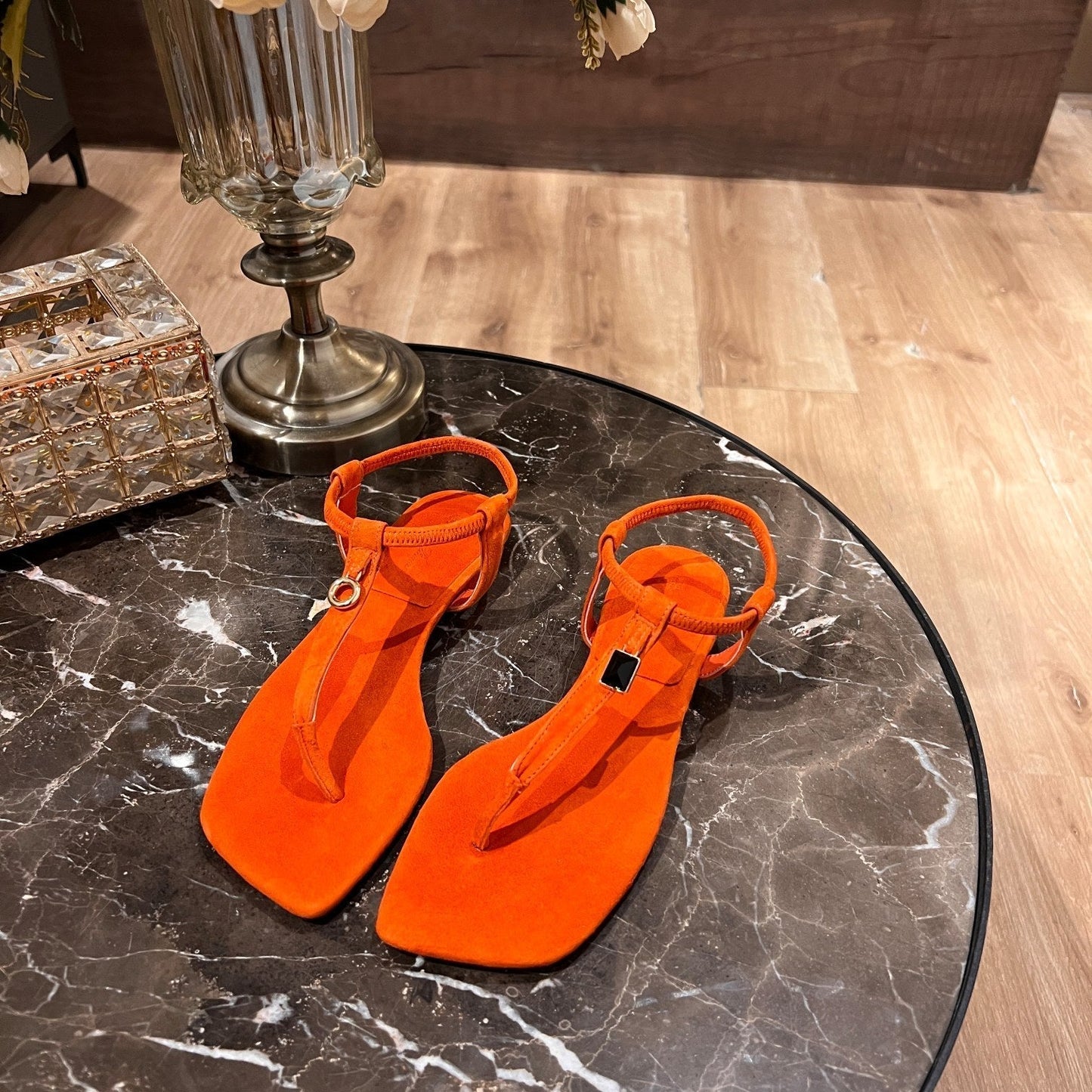 LP MINDIL SANDAL ORANGE SUEDE - 35