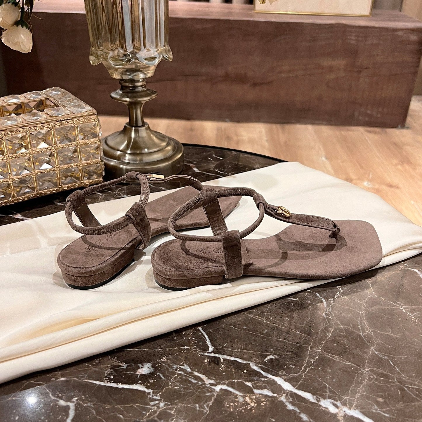 LP MINDIL SANDAL BROWN SUEDE - 35