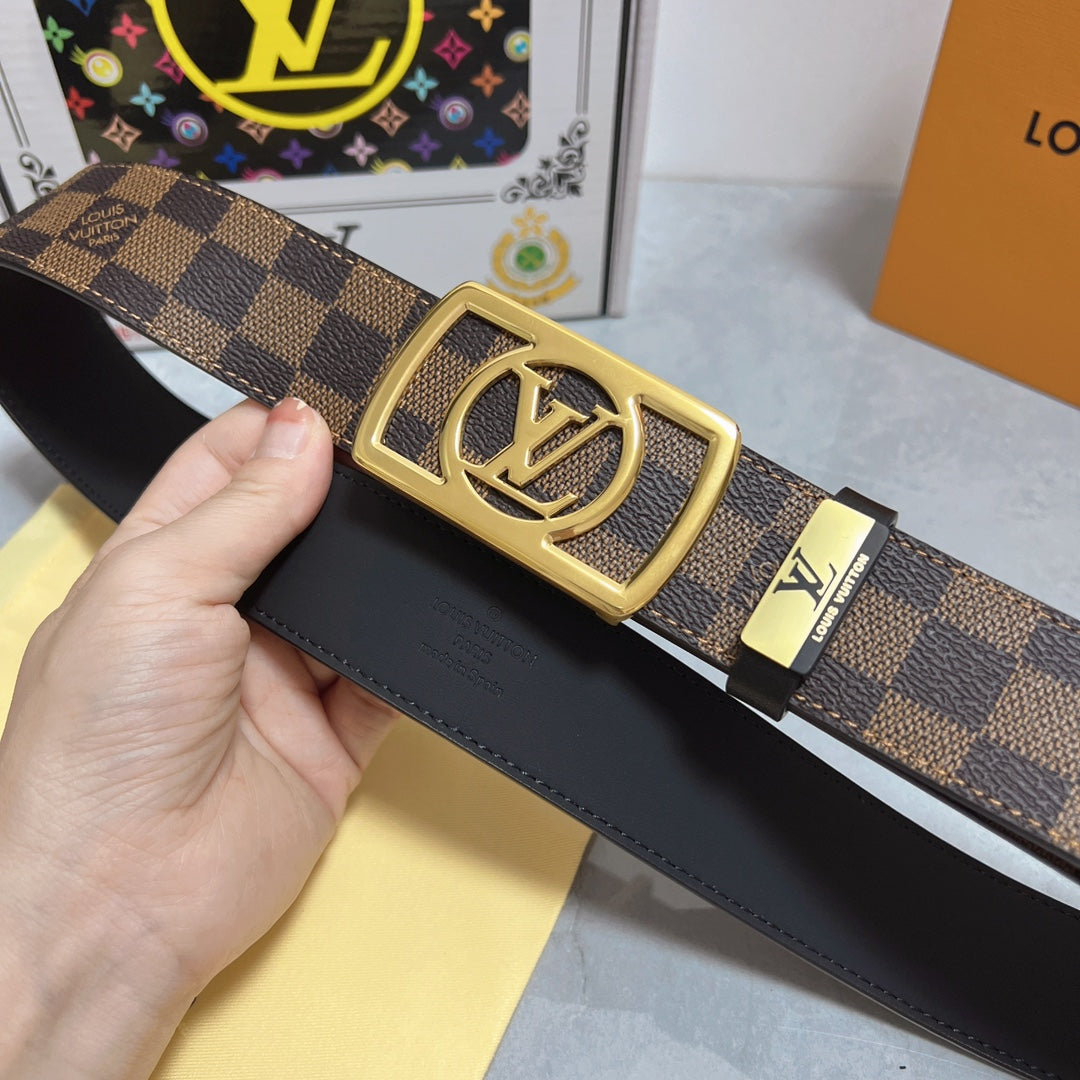 LV 25S BELT 38 MM IN BROWN CALFSKIN 593229 - 26-28