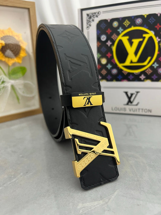 LV 25S BELT 38 MM IN BLACK CALFSKIN 593277 - 26-28